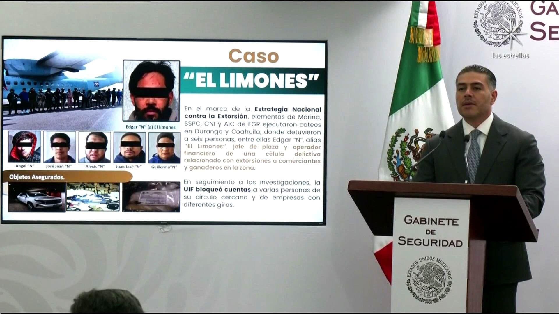 García Harfuch Indica que Se Bloquearon Cuentas de Personas del Círculo Cercano a ‘El Limones’