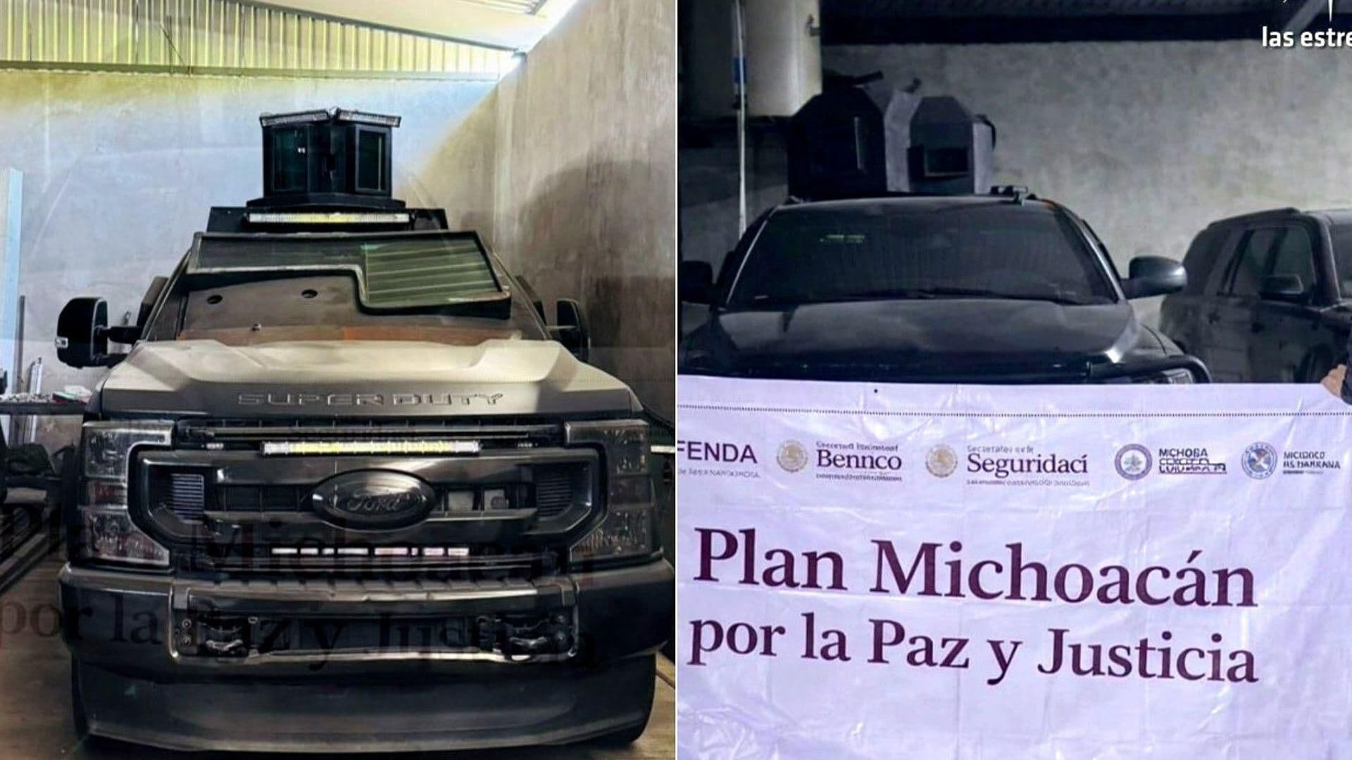 En Coahuayana, Michoacán, Aseguraron 8 Vehículos con Blindaje Artesanal