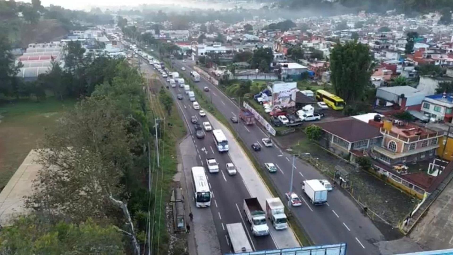 Así se Ve Desde el Aire el Colapso al Tráfico Vehicular en el Bulevar Xalapa-Banderilla