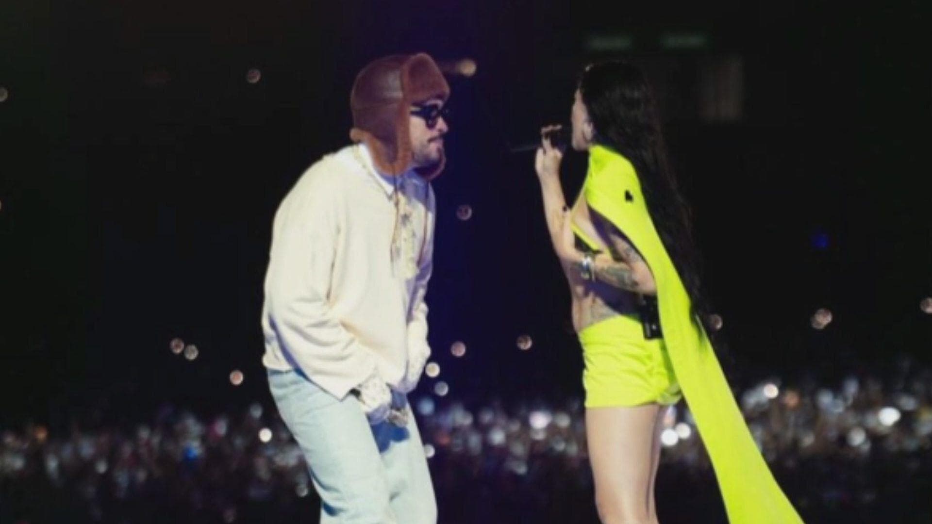 Cazzu, Invitada de Honor en Concierto de Bad Bunny; Así fue el Reencuentro