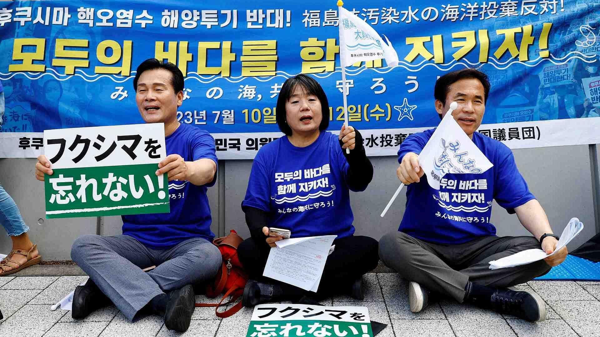 Protestan en Japón Contra Liberación de Agua Tratada en Fukushima