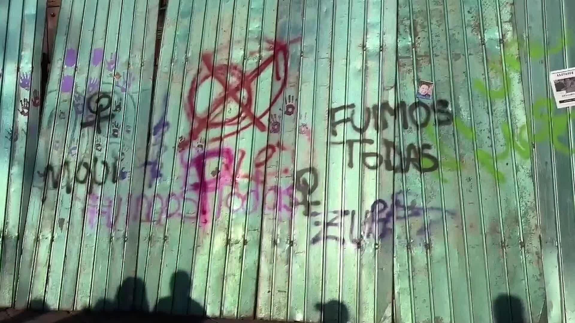 Las Pintas ya Fueron Borradas de los Templos de San Agustín y San Francisco Tras el 8M