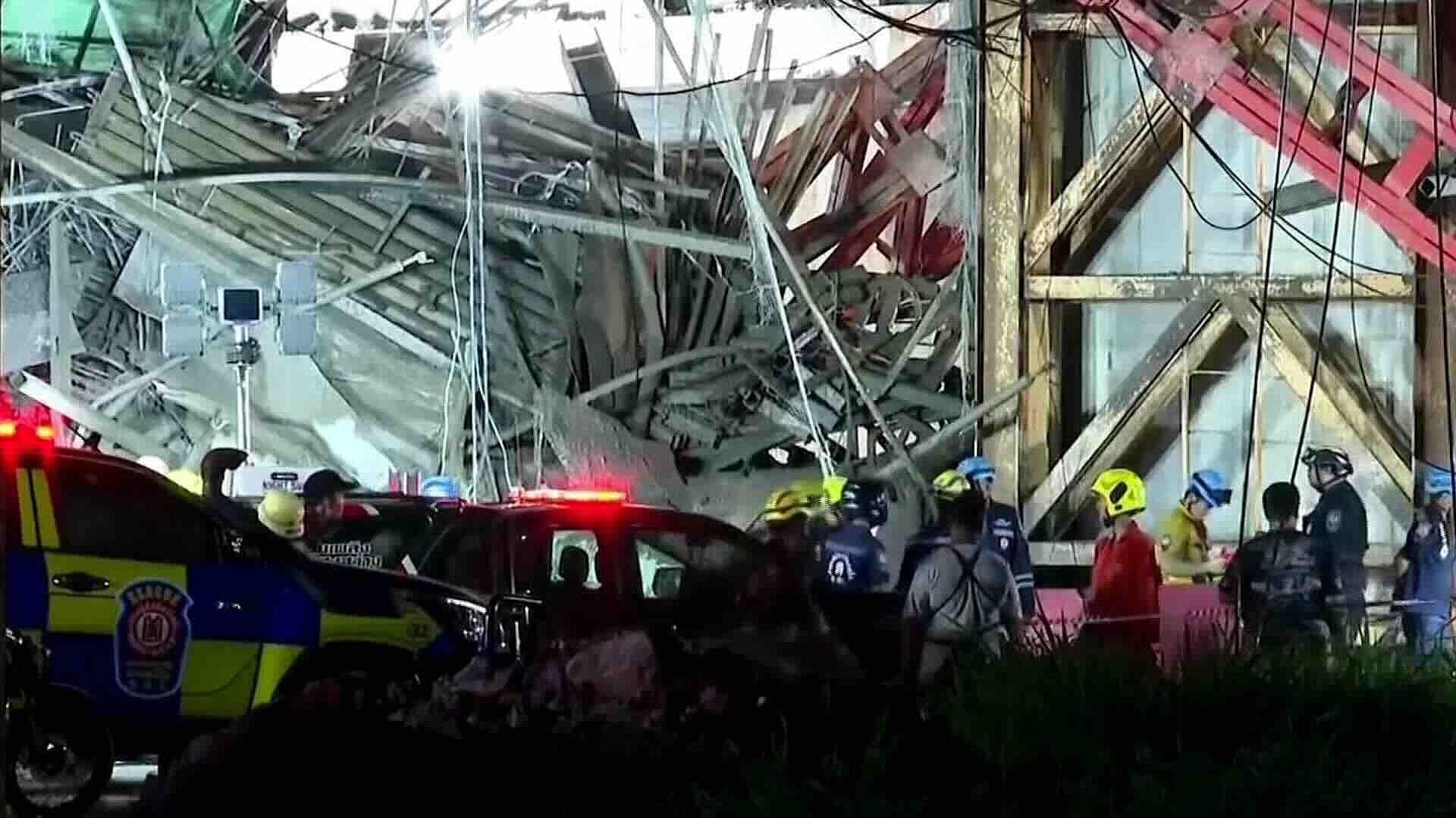 Derrumbe de Carretera en Construcción en Bangkok Deja 5 Muertos y 24 Heridos