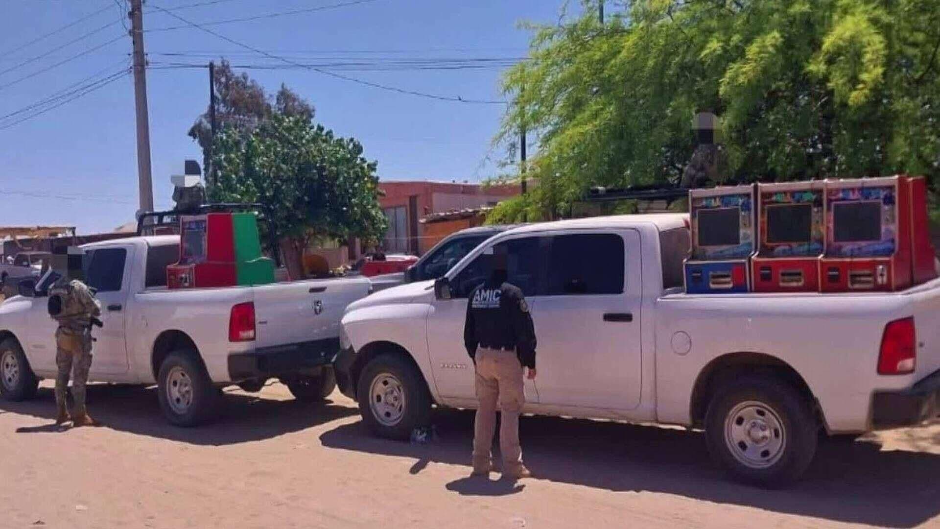 Aseguran Maquinas Tragamonedas y Dinero tras Cateo en Golfo de Santa Clara