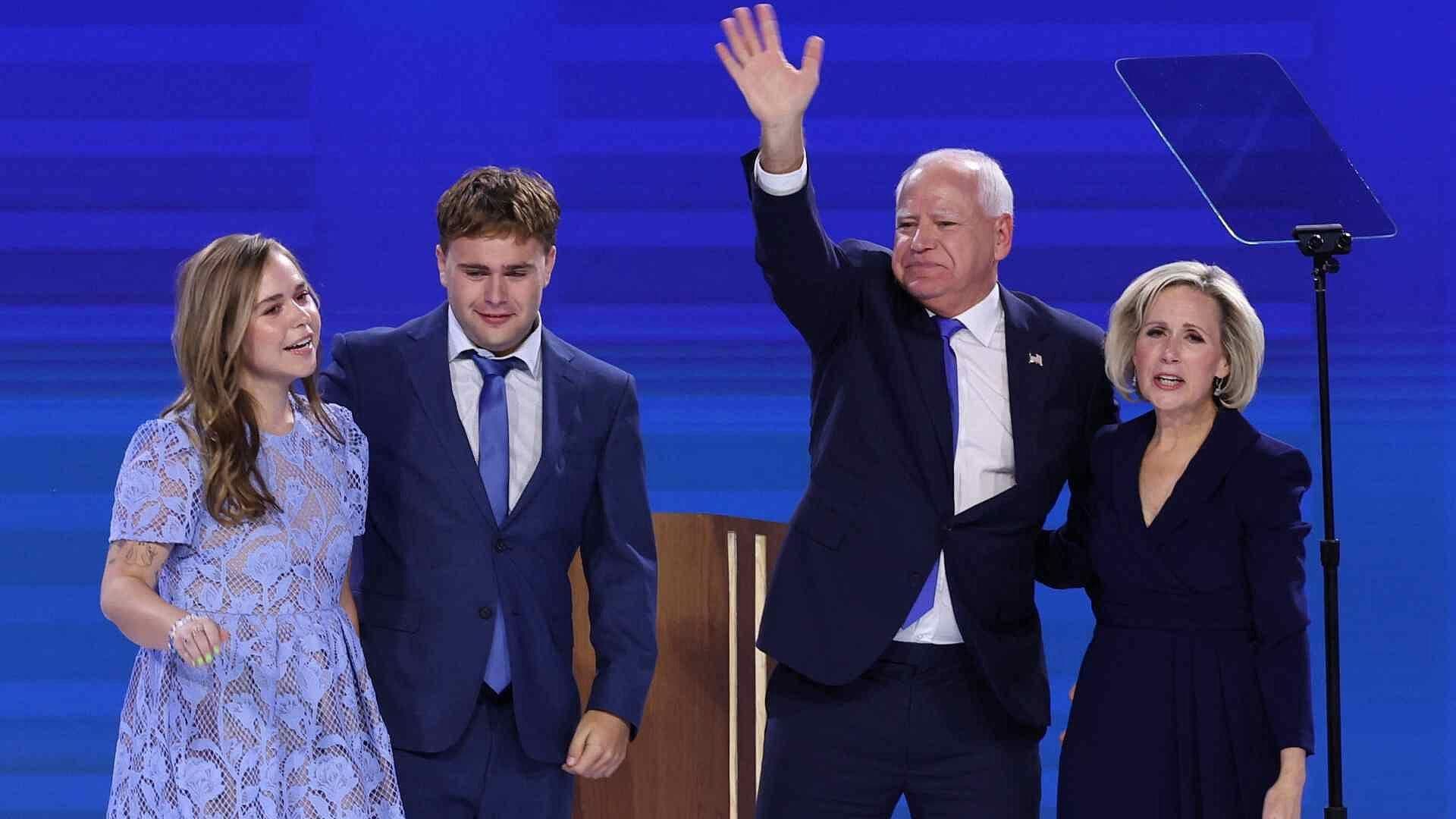 ¡Ese es mi Papá!: Hijo de Tim Walz Se Emociona en Discurso de Aceptación de su Padre