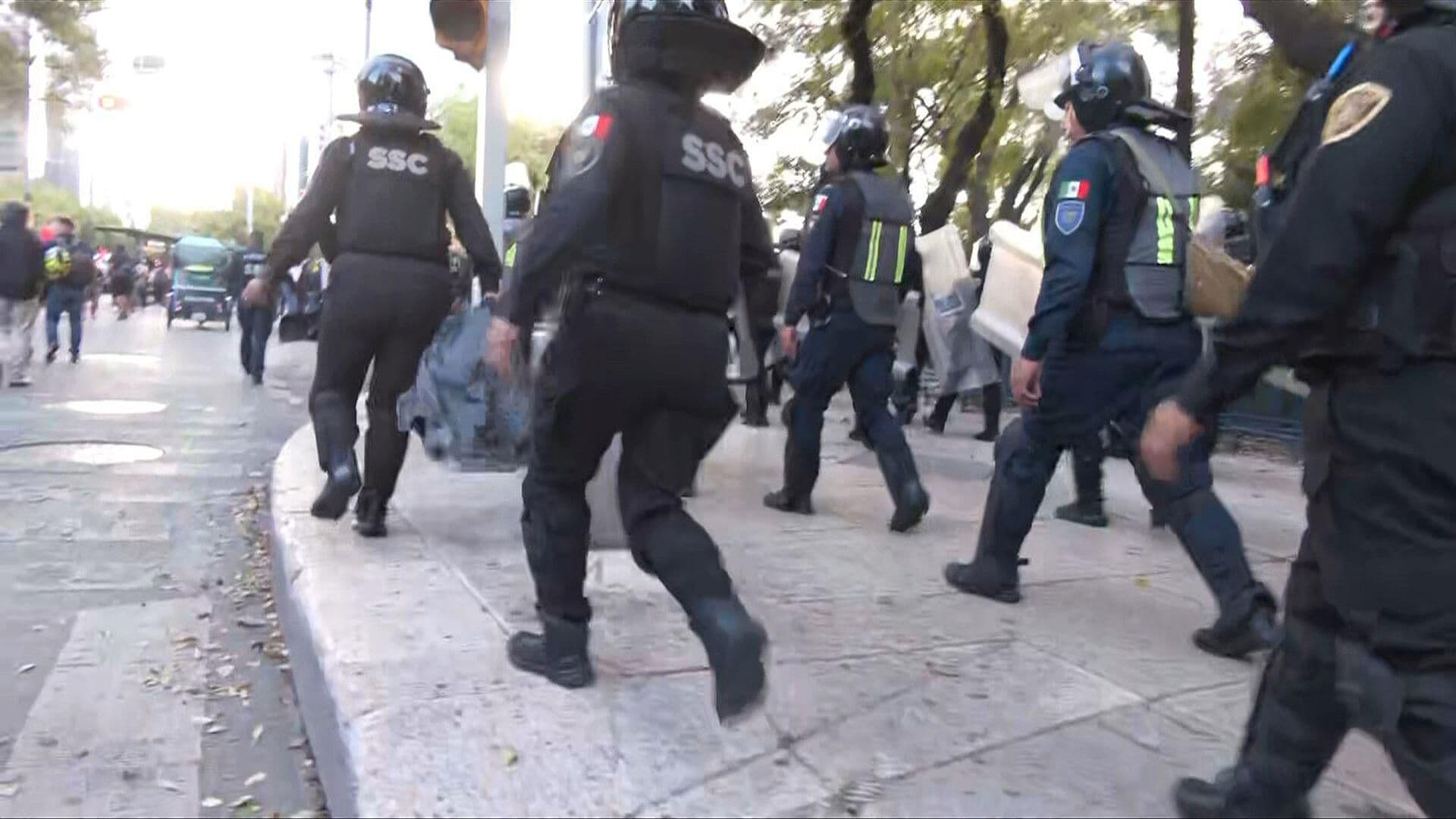 Video: Momento Exacto de Zafarrancho en Marcha en Apoyo a Palestina en CDMX