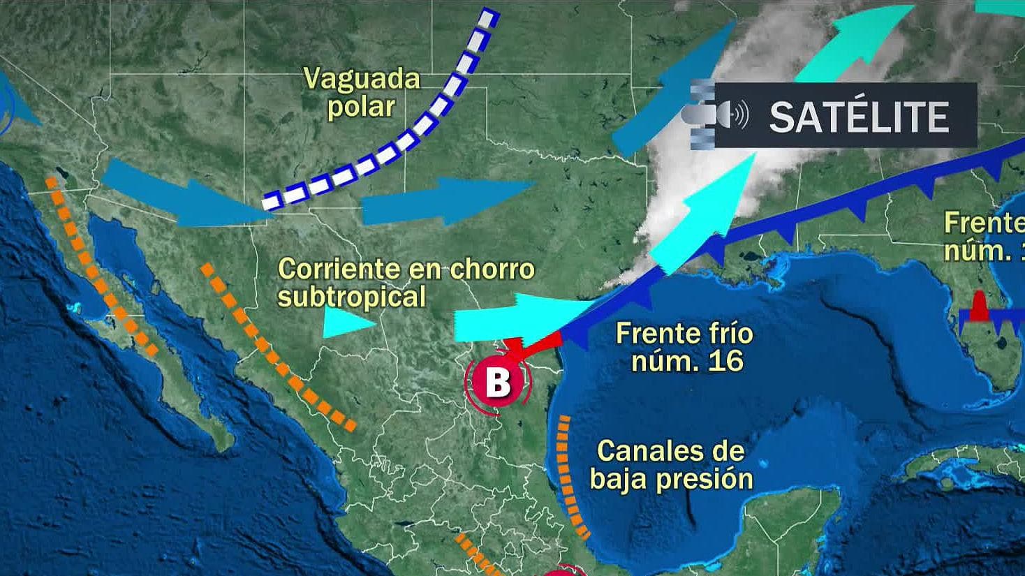 Pronóstico del Tiempo: Frente Frío Número 16 Genera Lluvias en la Península de Yucatán