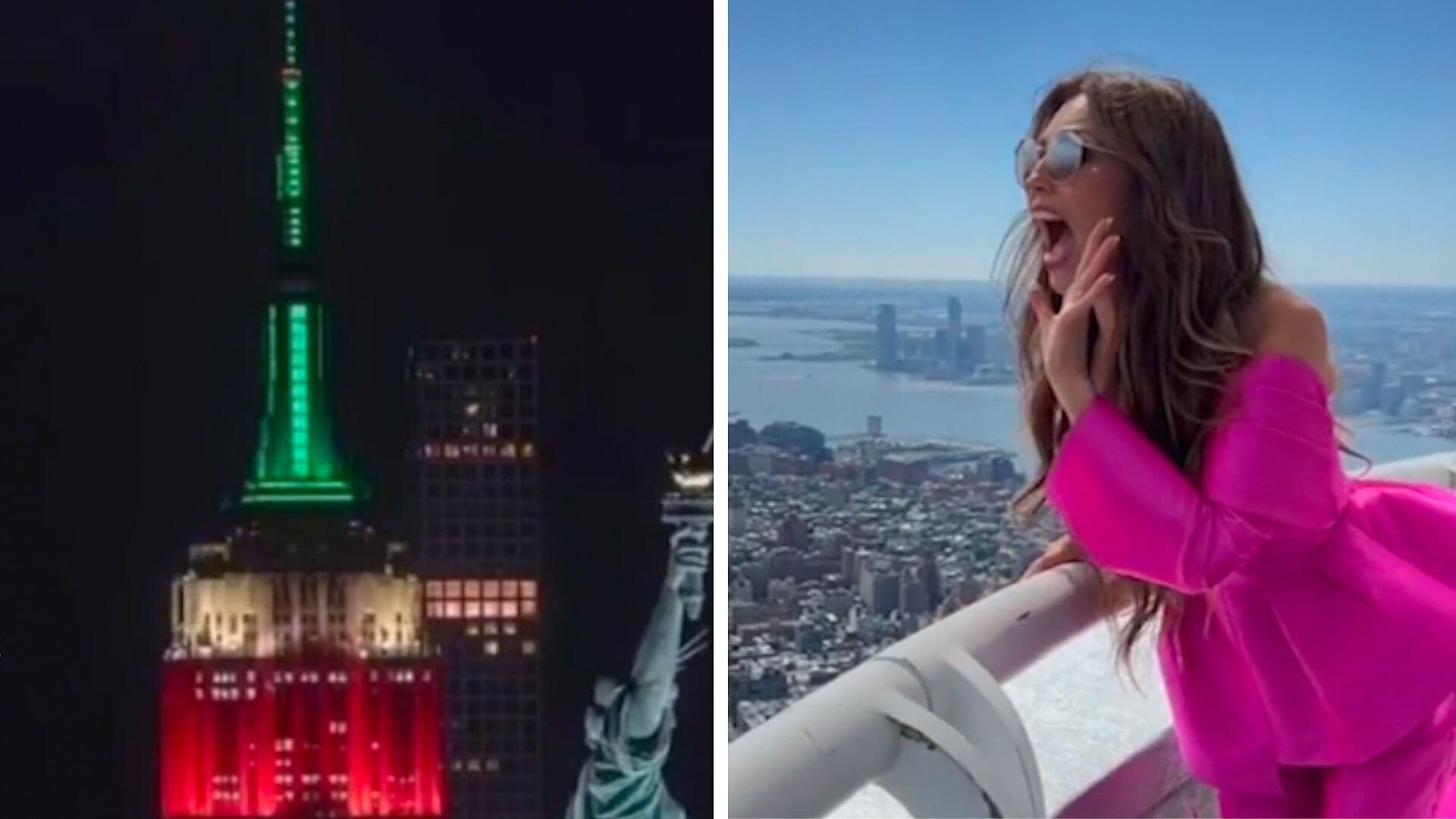 Thalia Demuestra su Orgullo por ser Mexicana Desde lo Alto del Empire State