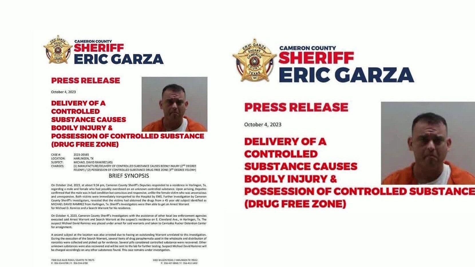 Detenido en Harlingen por Venta de Estupefacientes