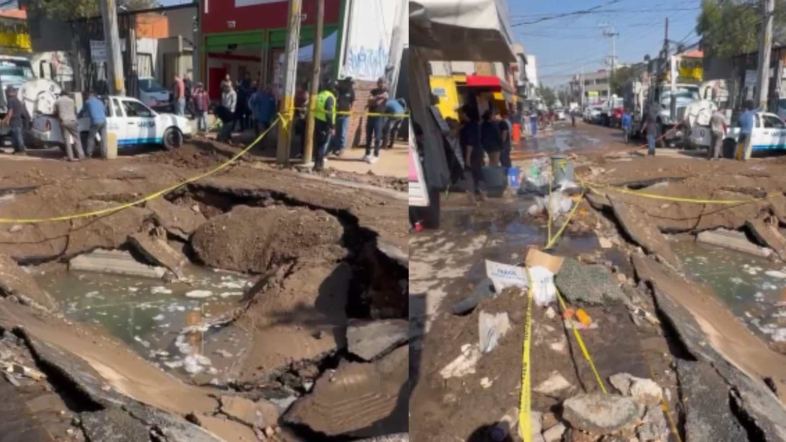 Se Abre Megasocavón Hoy en Atizapán de Zaragoza, Edomex