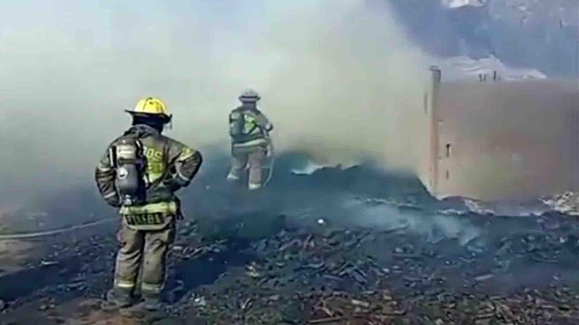 Incendio en Tarimera de Santa Catarina, Nuevo León