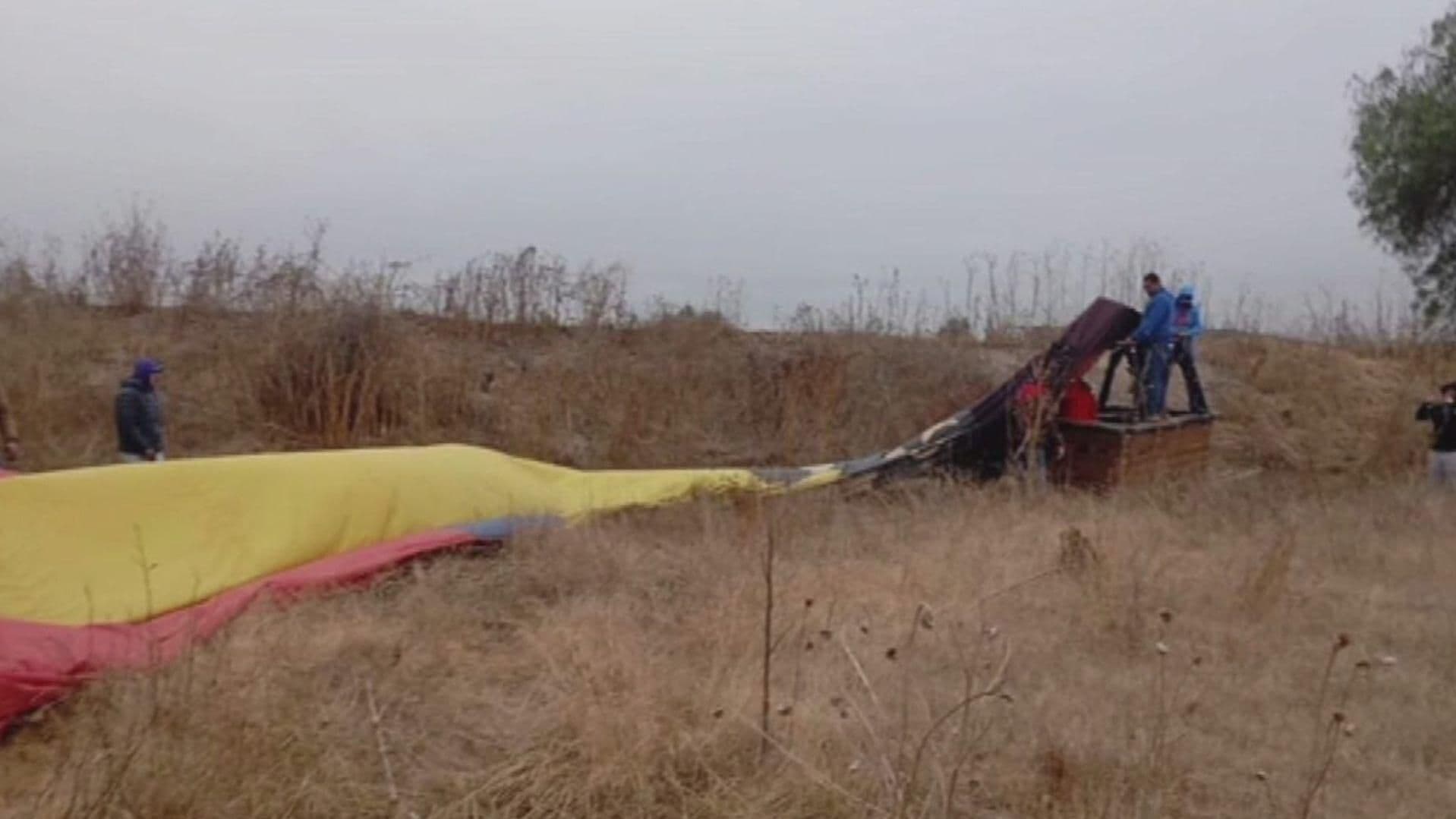 Globo Aerostático Aterriza de Emergencia en Teotihuacán