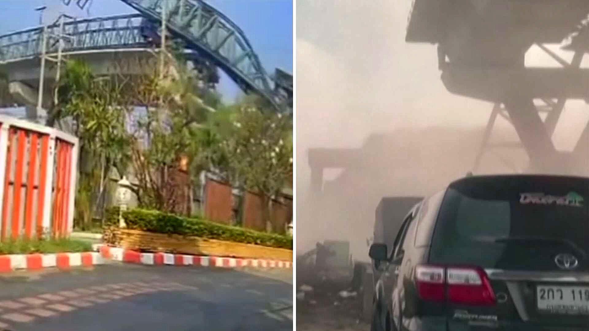 VIDEO: Momento Exacto del Trágico Accidente de Grúa que Dejó 2 Muertos en Tailandia