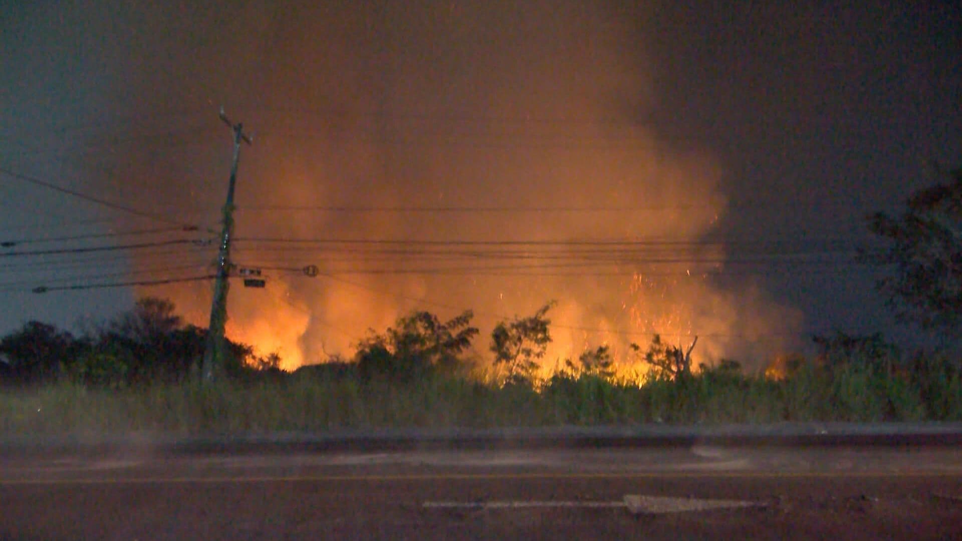 Se Registra Fuerte Incendio de Pastizal en la Carretera Veracruz-Medellín