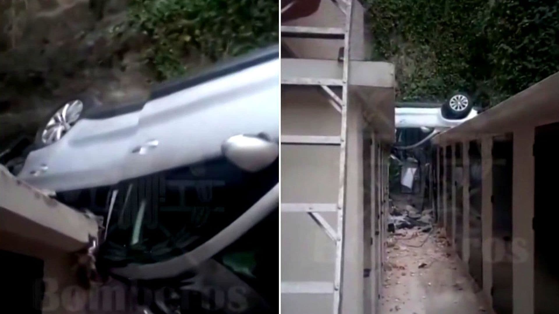 Auto Cae de 3 Niveles en Cuajimalpa; Hay Tres Lesionados