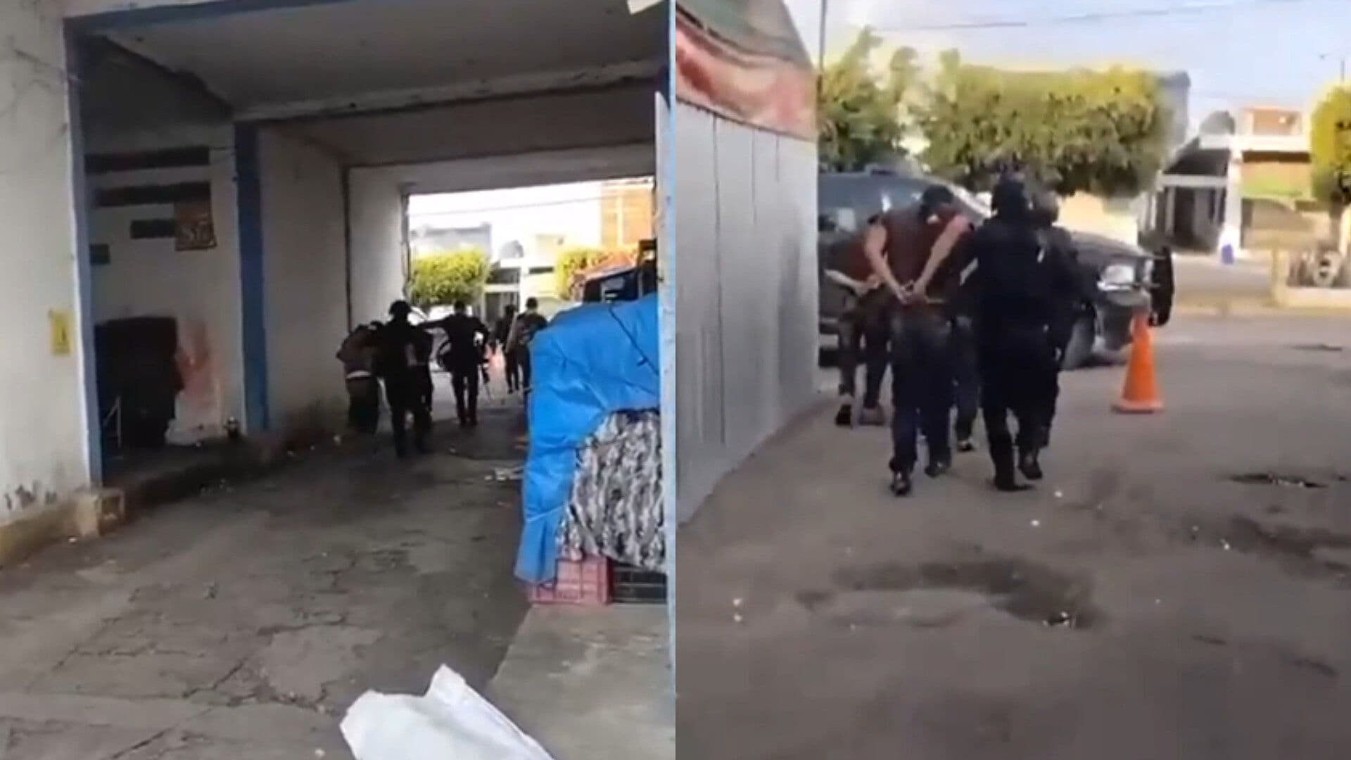 Revelan Video del Momento de la Detención de Presuntos Delincuentes en Mercado Morelos de Puebla
