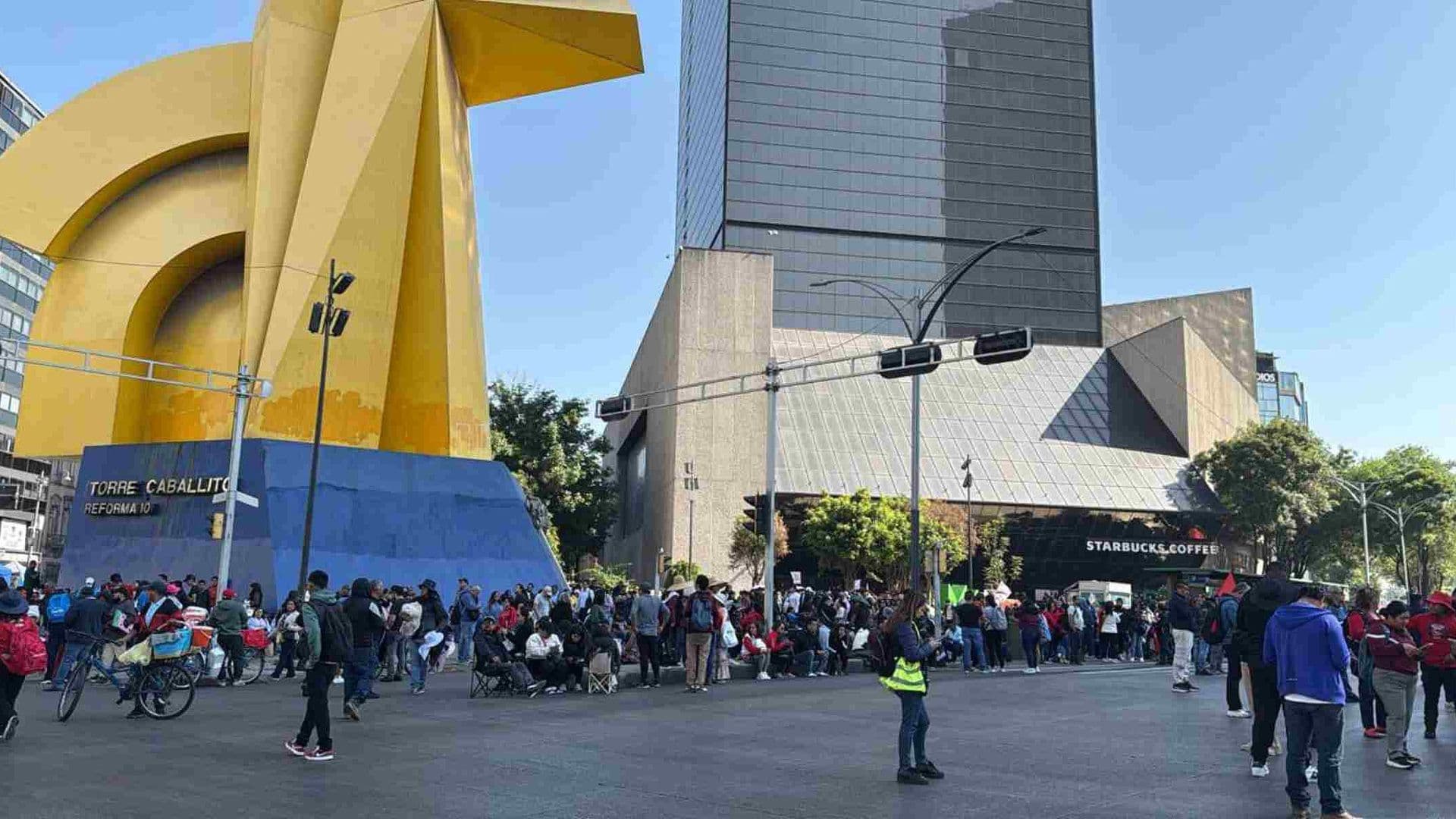 Bloqueo de la CNTE Hoy; Así se Ve Reforma y Bucareli por Segundo Día de Protestas