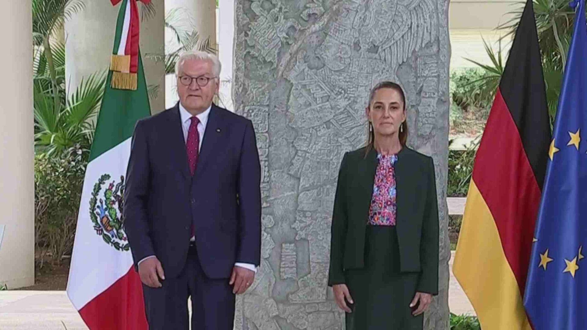 Sheinbaum Recibe en Cancún a Frank-Walter Steinmeier, Presidente de Alemania