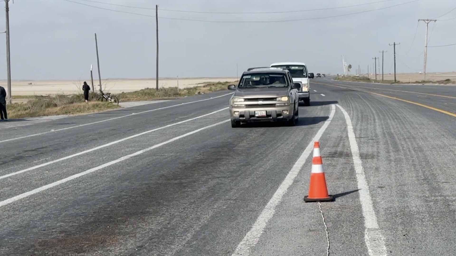 Instalan Filtro de Seguridad en Acceso a Playa Bagdad de Matamoros, Tamaulipas