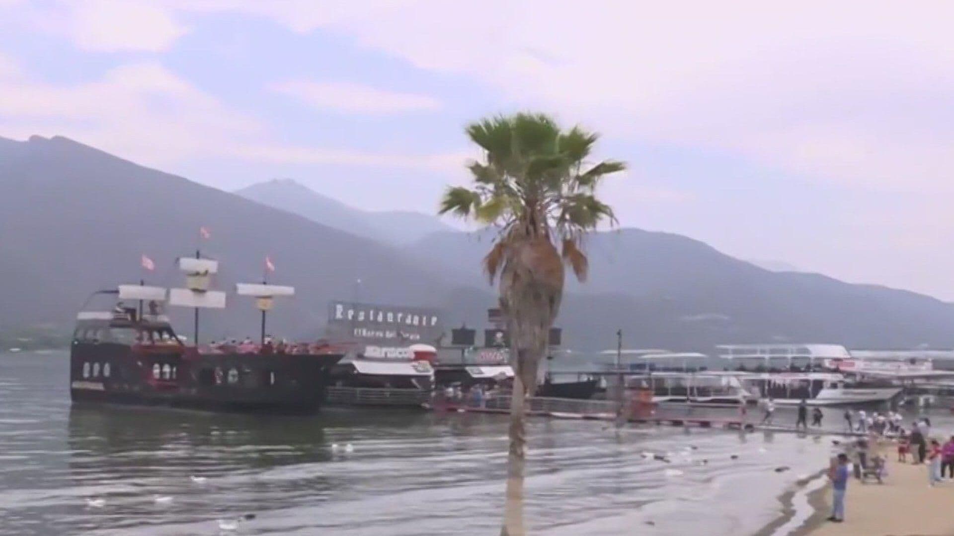 Aprovechan Jueves Santo Para Pasear y Recorrer el Malecón en Presa “La Boca” en Santiago