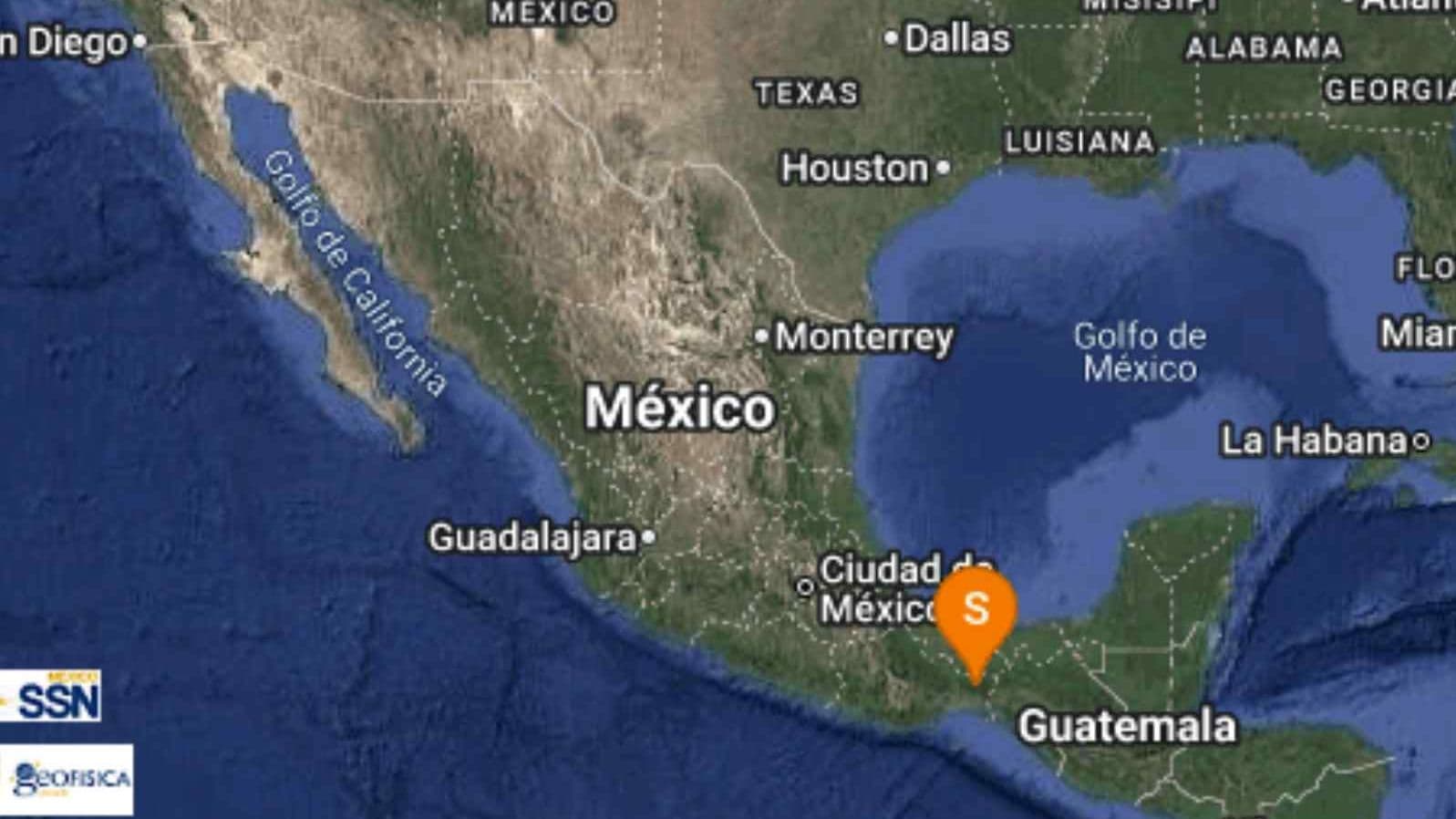 Sismo hoy en México. Foto: SSN