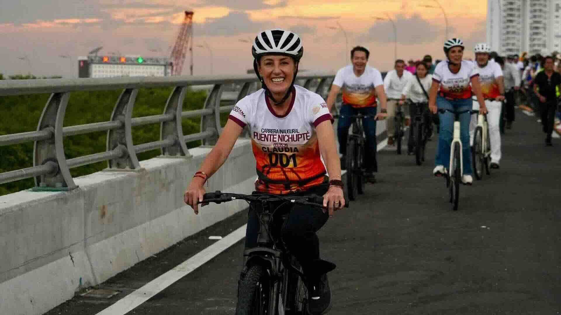 Claudia Sheinbaum Inaugura Puente Nichupté en Cancún y Destaca Obras de la 4T