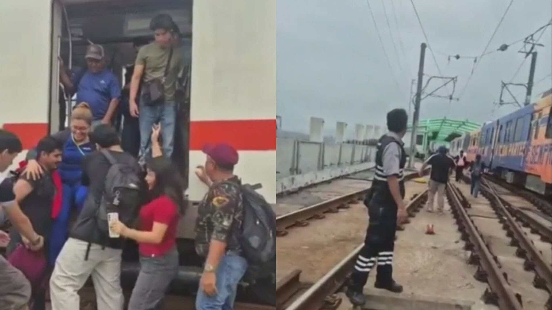 Video: Falla Línea 1 del Metro de Monterrey y Usuarios Evacúan en el Viaducto Elevado