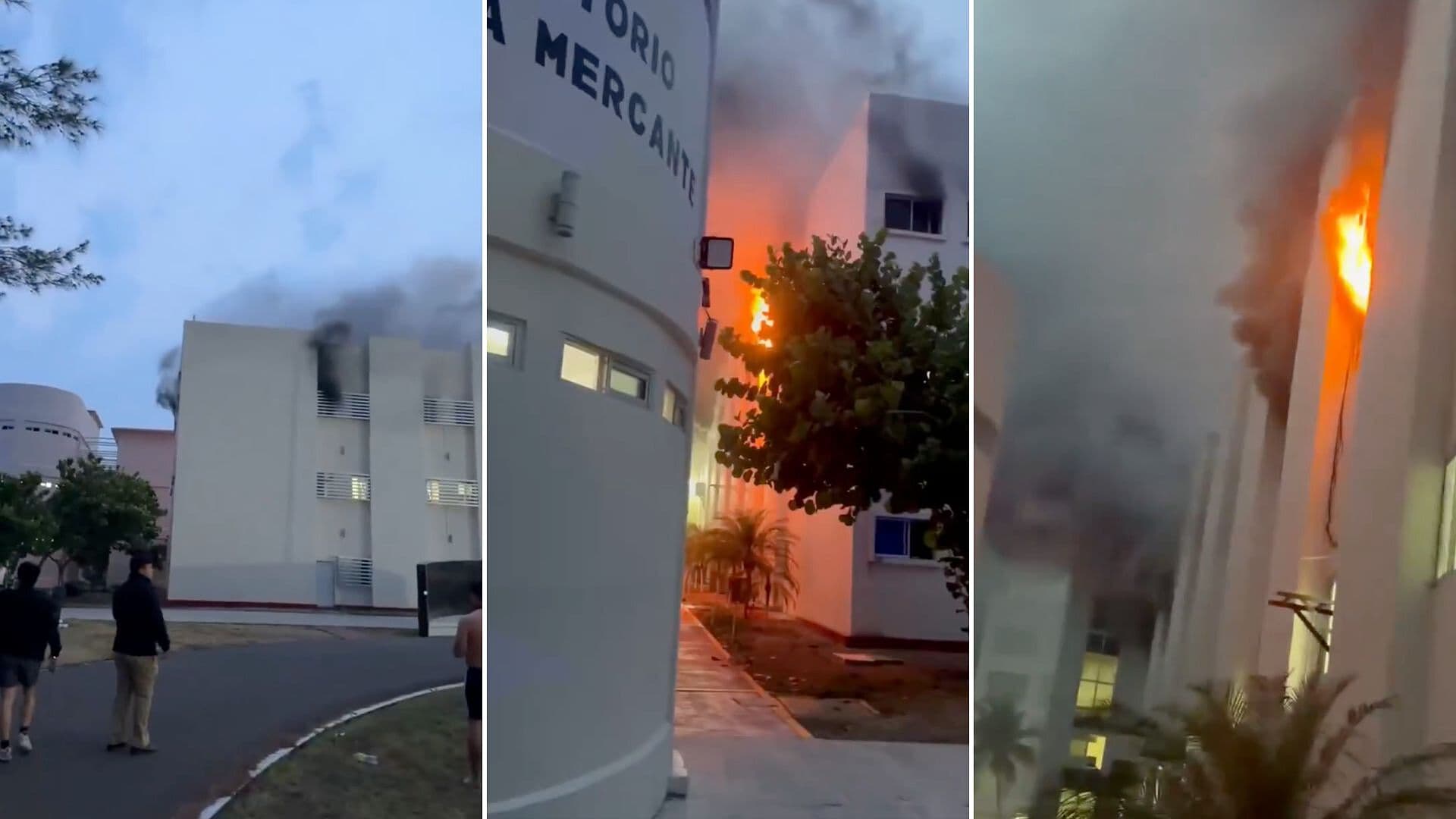 Controlaron Incendio en Escuela Náutica Mercante de Veracruz