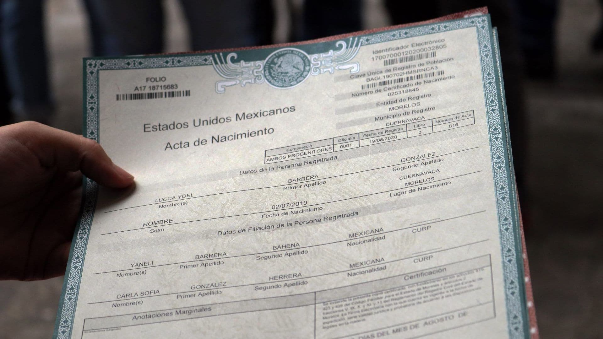 Hay Cambios en Actas de Nacimiento: Este Dato se Puede Eliminar de Documento Oficial