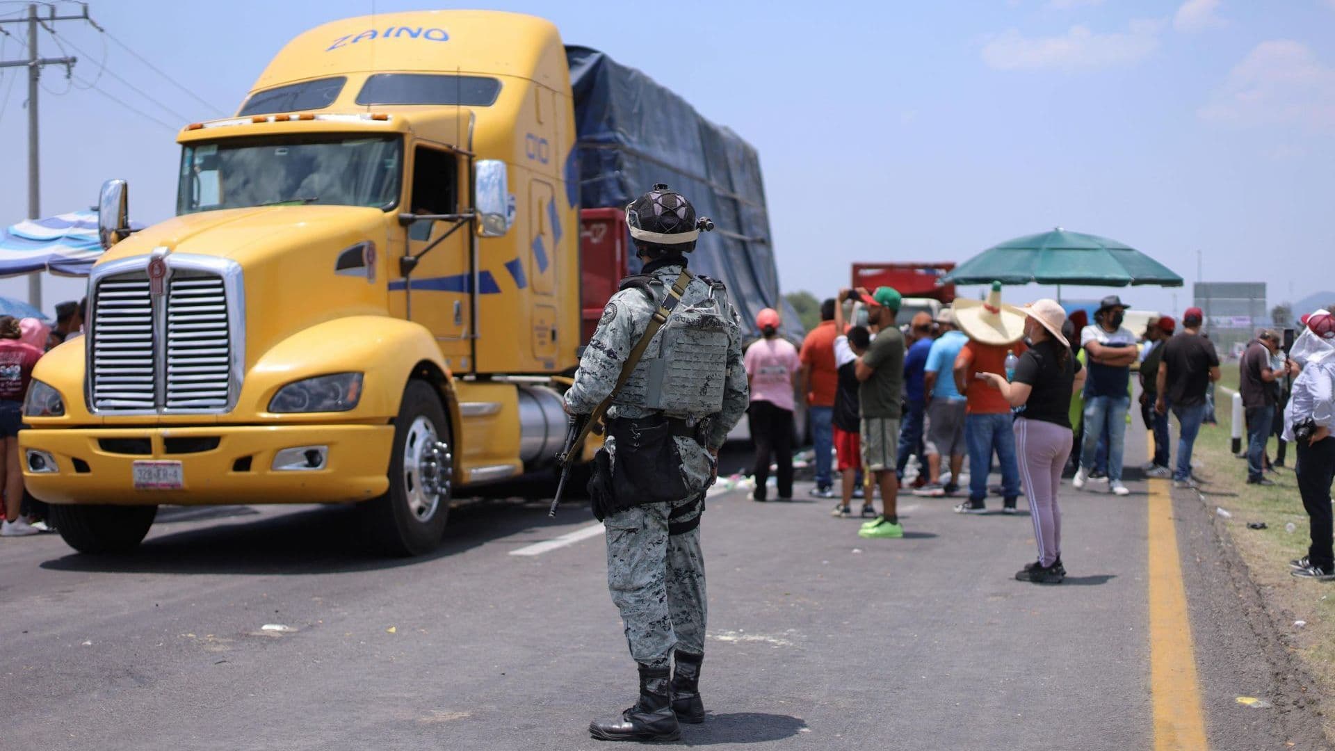 Bloqueo en la carretera Querétaro
