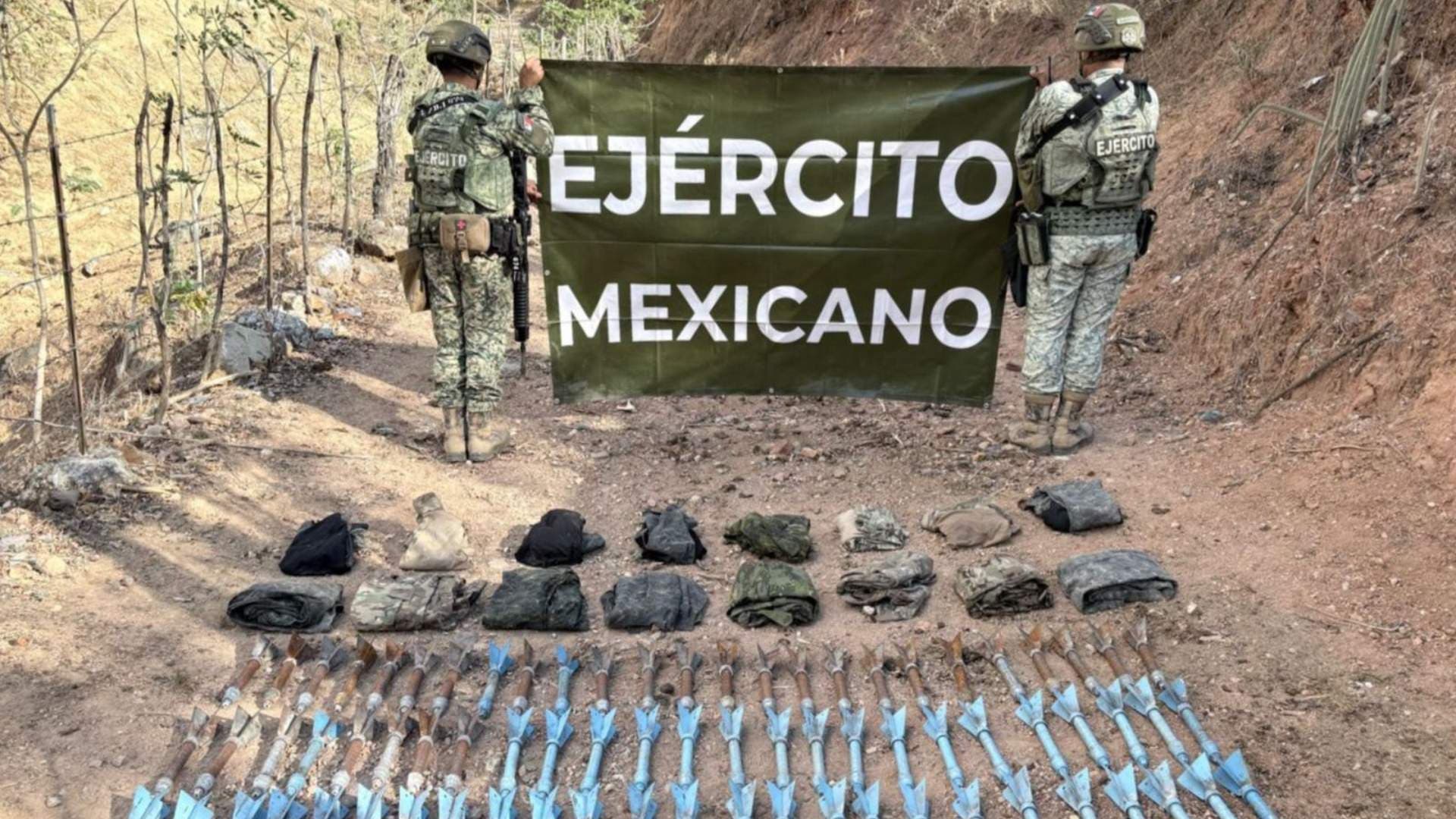 Aseguran  y Destruye Explosivos y Equipo Táctico en Badiraguato, Sinaloa