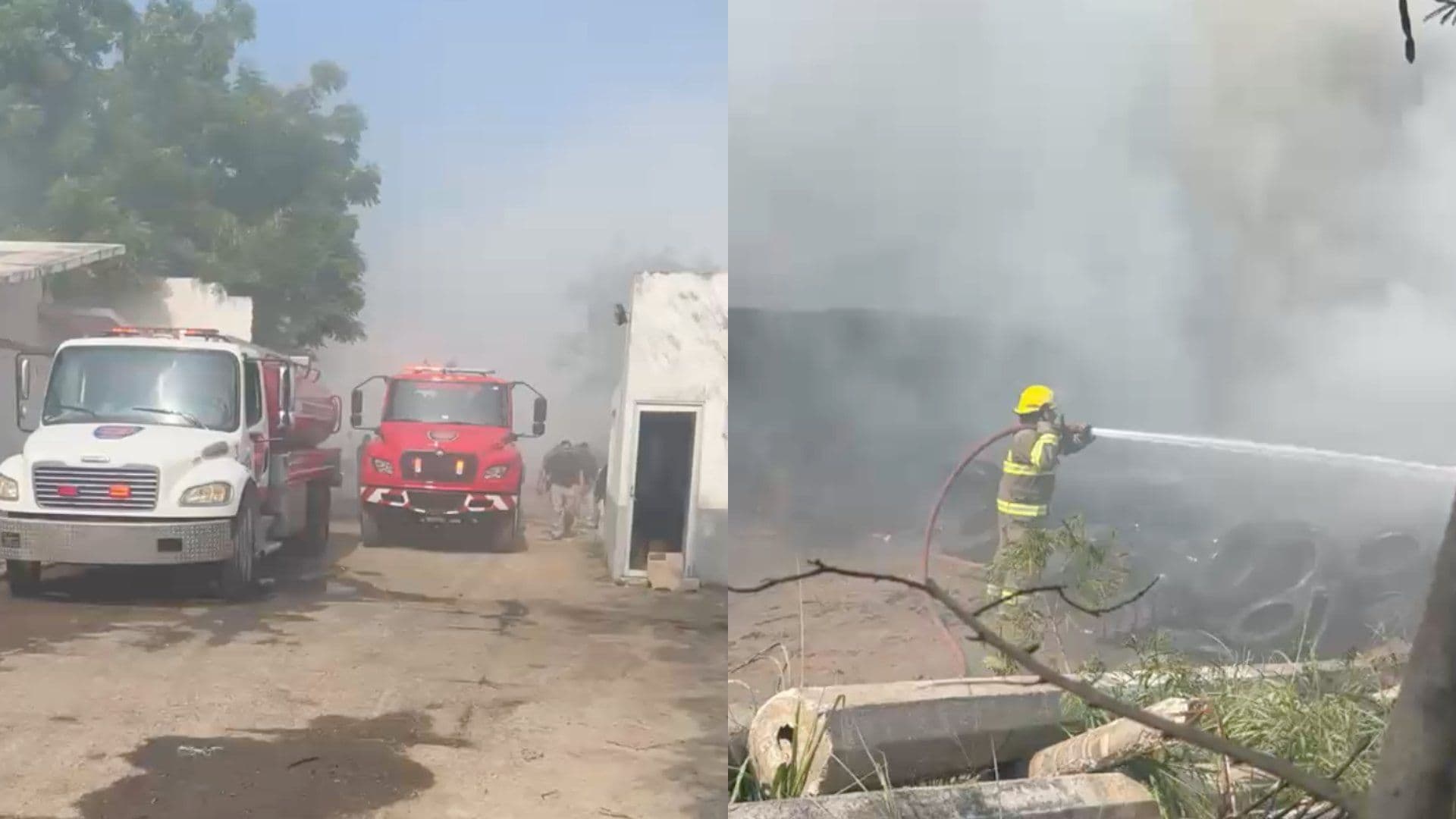 Se Quema Bodega de Llantas en Colonia de Boca del Río