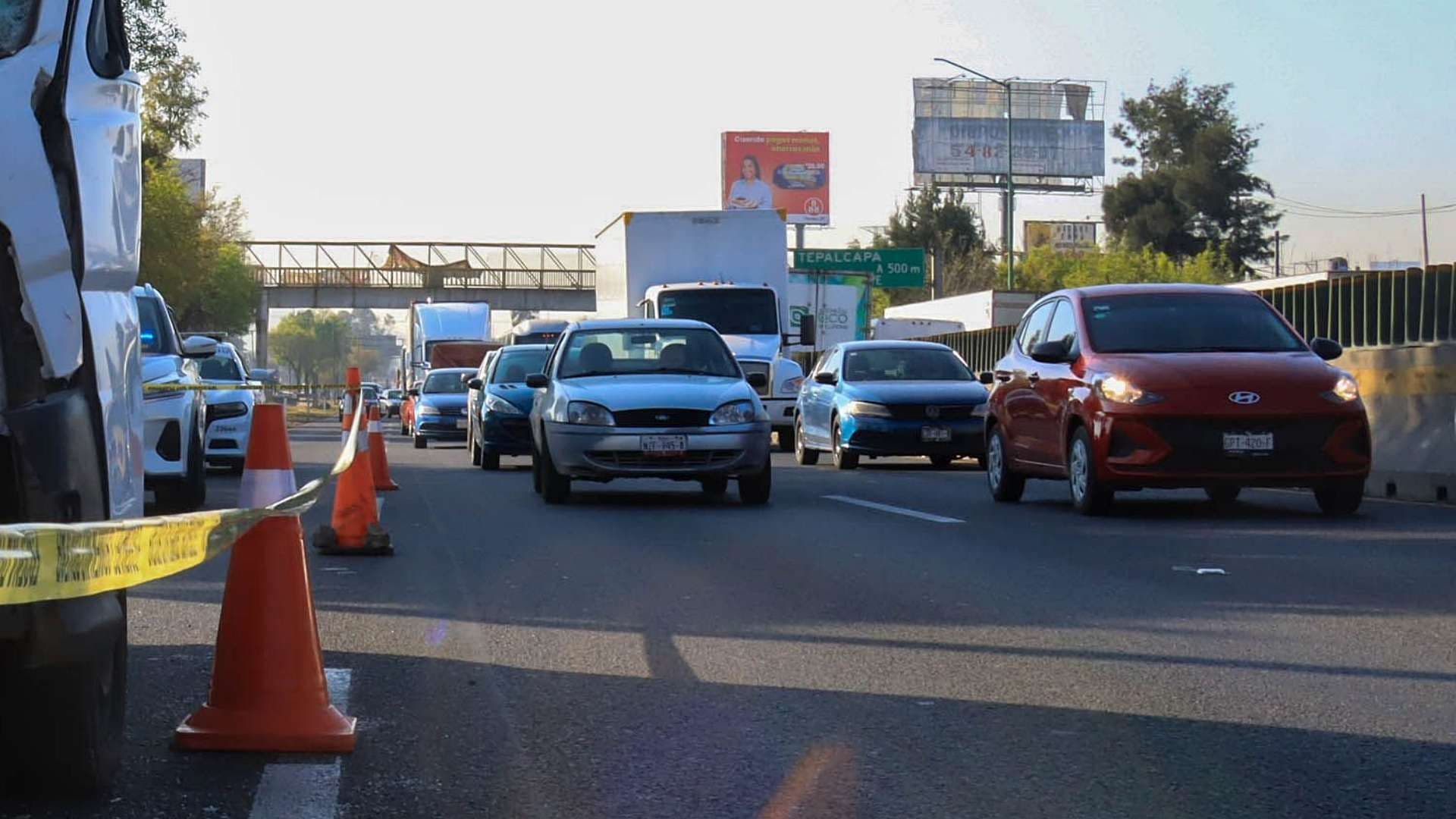 Accidente en la autopista México-Querétaro en febrero 2025.