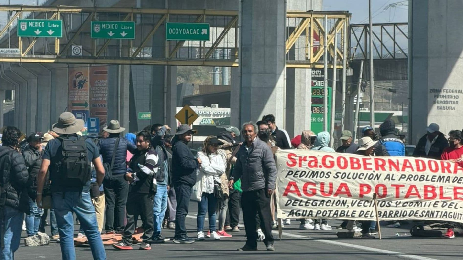 Bloqueo la Carretera Toluca–México por Habitantes de Ocoyoacac por Falta de Agua