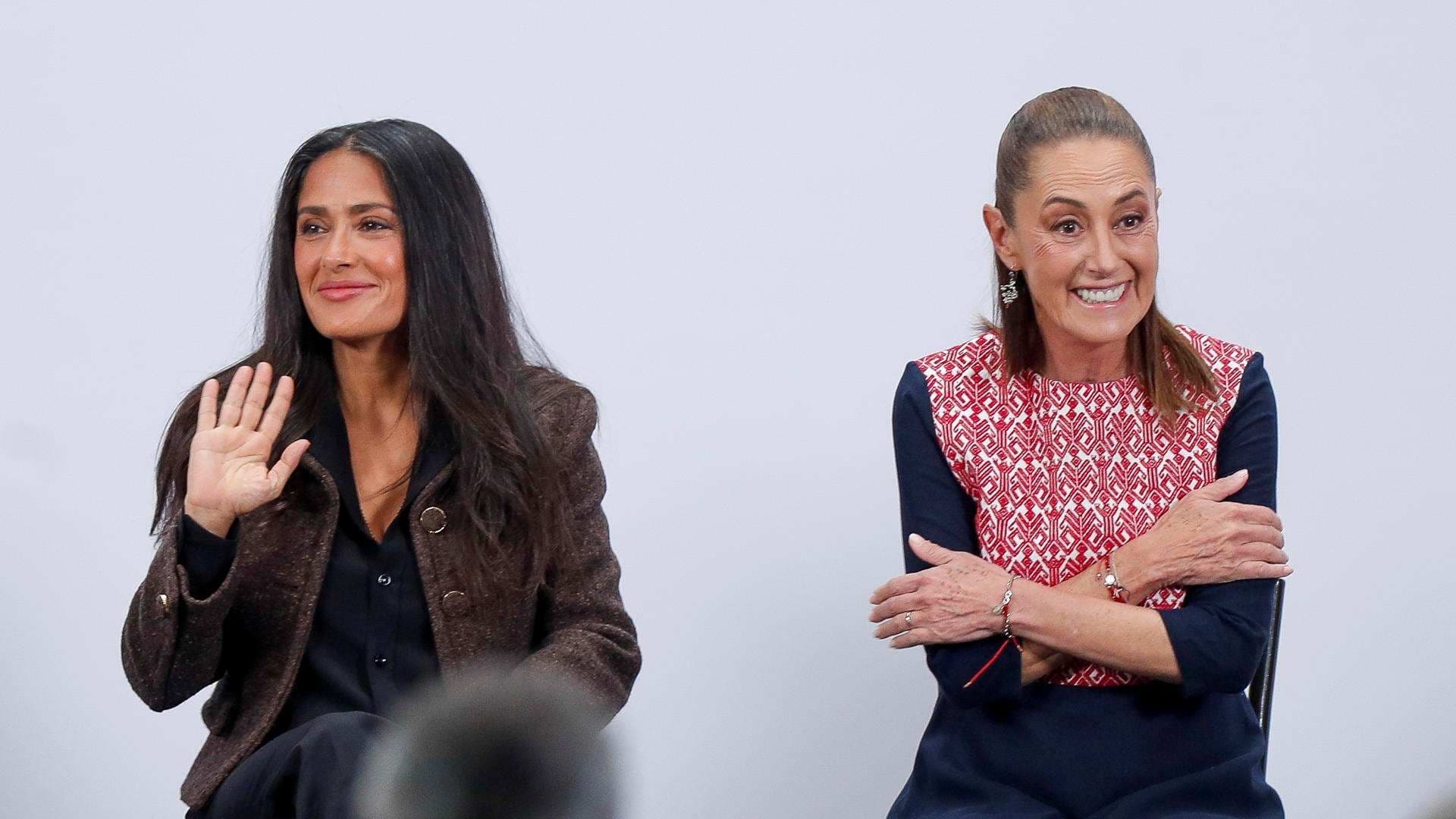 "Hay Quien No Soporta que se Hable Bien de la Presidenta": Sheinbaum Respalda a Salma Hayek