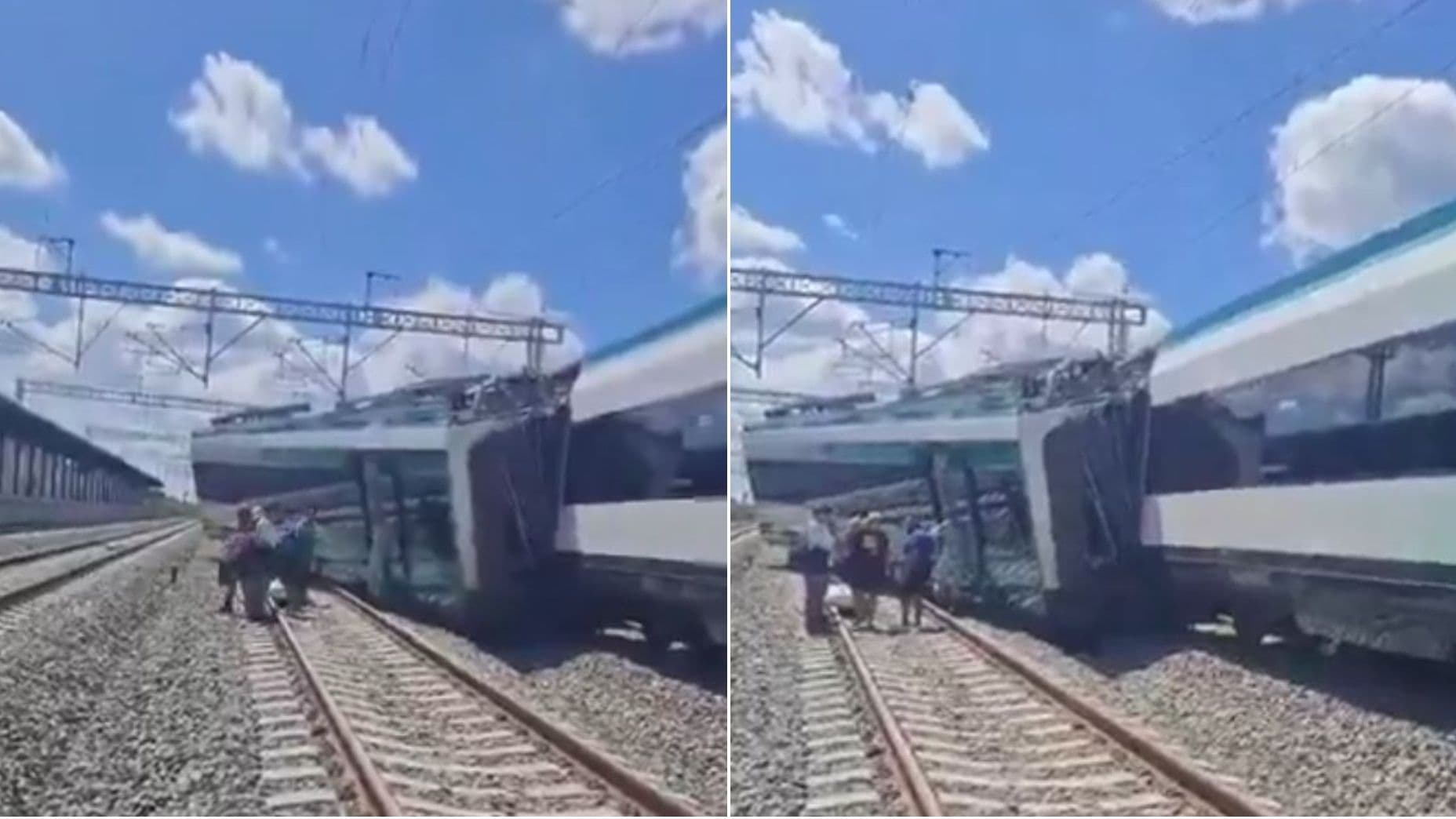 Se Descarrila Vagón del Tren Maya; Reportan Incidente en Estación Izamal