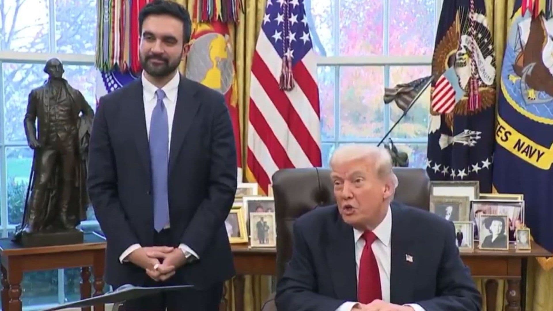 Donald Trump y Zohran Mamdani en eventos diferentes en EUA. Fotos: AP