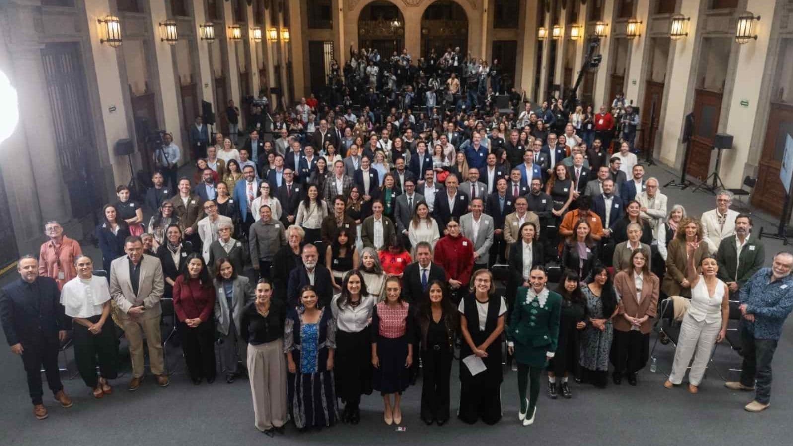 Conferencia incentivos cine Sheinbaum. Foto: Presidencia