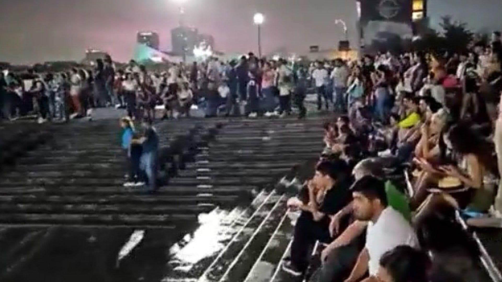 Se Preparan para Fiestas Patrias en la Macroplaza de Monterrey