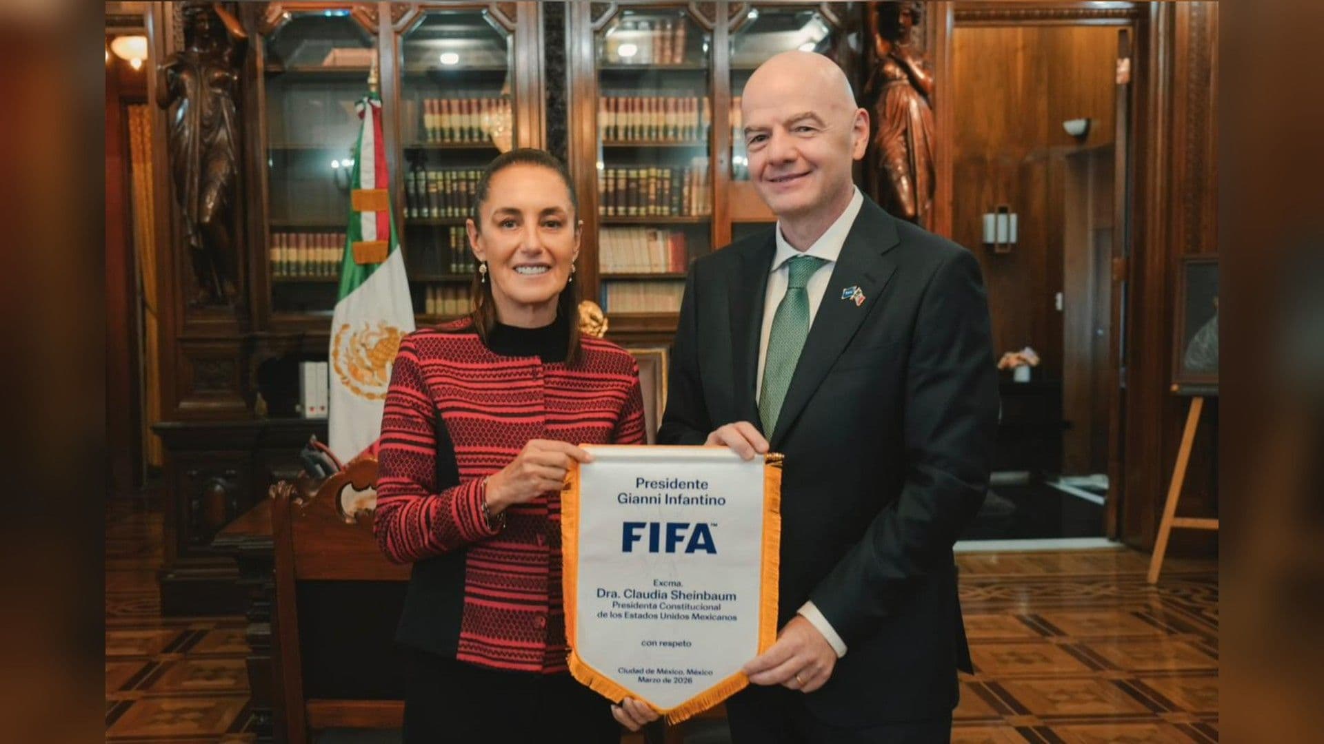 Mundial 2026: "Inauguración Va a Ser Histórica": Sheinbaum en Palacio Nacional con Infantino