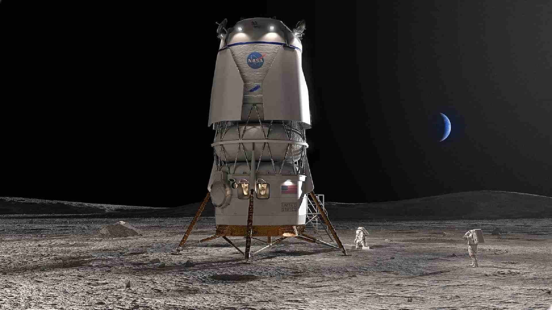 Blue Origin Entrega a la NASA Versión de Entrenamiento del Módulo de Alunizaje de Artemis